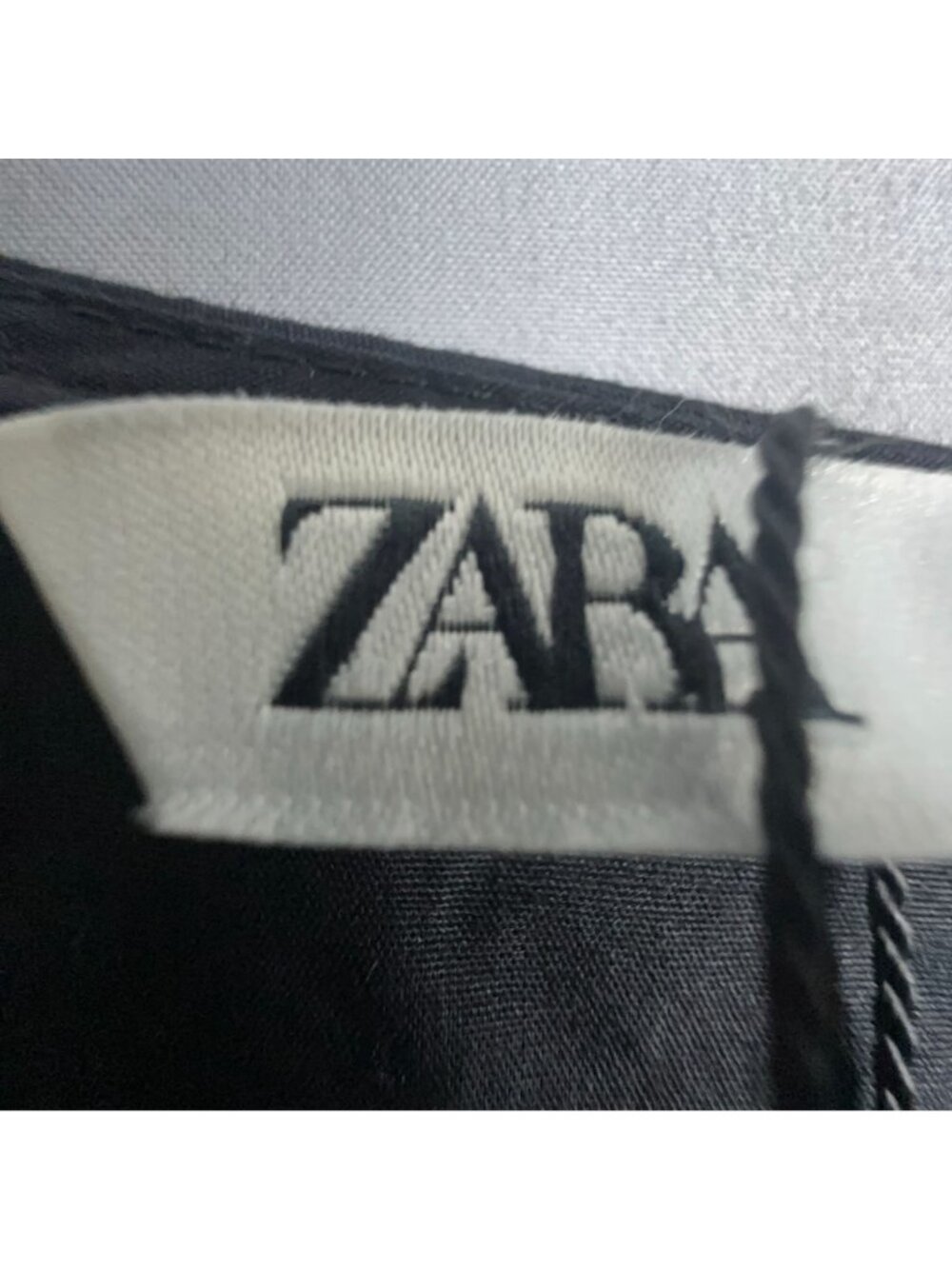 Zara Tiered Maxi Dress Size Small Black 100% Cotton Long Sleeve V Neck - Picture 7 of 14